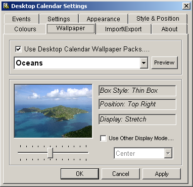 wallpaper pack settings