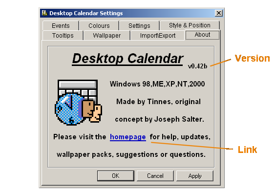 annotated about settings