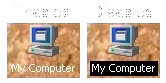 transparent icon back example