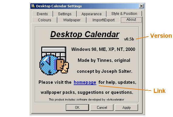 annotated about settings